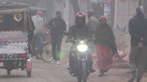দেখা নেই সূর্যের, বৃষ্টির মতো ঝড়ছে কুয়াশা