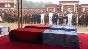 ৬ বাংলাদেশি শান্তিরক্ষীকে সামরিক মর্যাদায় শেষ বিদায়