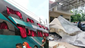 রংপুরে সিও বাজারে সিএনজি ষ্টেশনে বিষ্ফোরণে ভয়াবহ অবস্থা