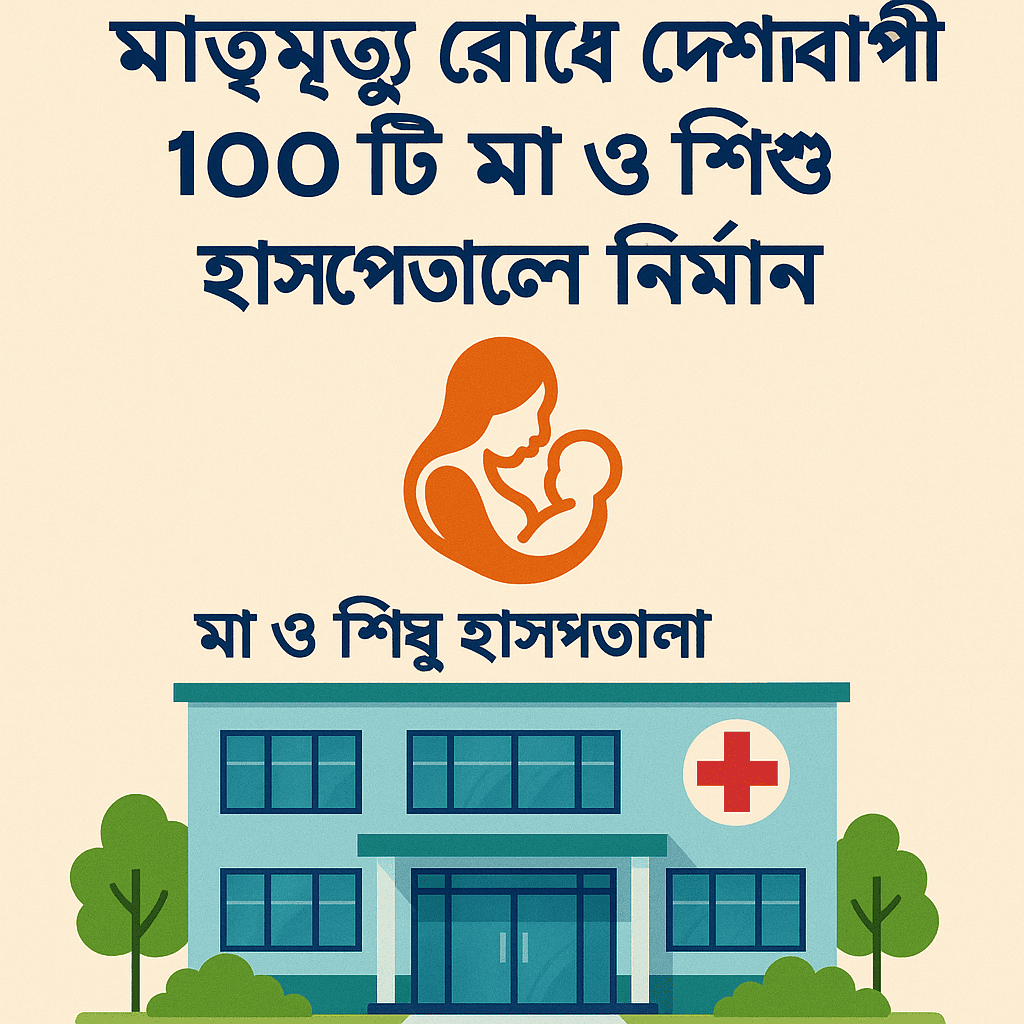 মাতৃমৃত্যু রোধে দেশব্যাপী ১০০টি মা ও শিশু হাসপাতাল নির্মাণ