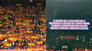 গ্যালারিতে মুসলিমবিদ্বেষী স্লোগান, দর্শকদের সতর্ক করল স্পেন