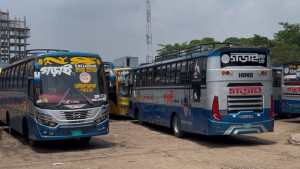 কুষ্টিয়ায় পরিবহন শ্রমিকদের কর্মবিরতি, বাস চলাচল বন্ধ
