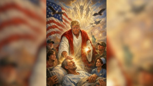 এবার যিশুর বেশে হাজির ট্রাম্প