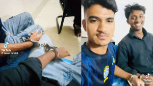 থানায় হ্যান্ডকাফ পরা অবস্থায় আসামির টিকটক, ভিডিও ভাইরাল