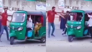 ক্ষিপ্ত যাত্রীর সিএনজি ভাঙচুরের ভিডিওকে যুবদল নেতার হামলা বলে প্রচার