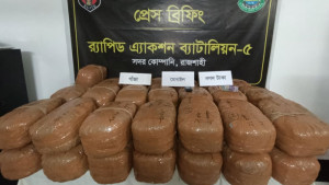 লবণের ট্রাকে মিলল ১২৬ কেজি গাঁজা