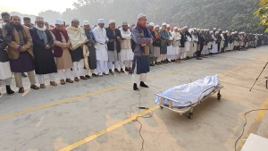 বক্তব্য দেওয়ার সময় মারা যাওয়া জামায়াত নেতার দাফন সম্পন্ন