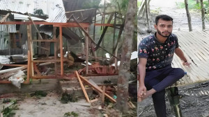 বোমা বিস্ফোরণে উড়ে গেল বসতঘর, যুবক নিহত