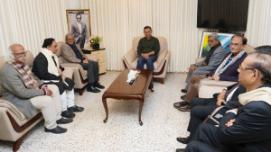 তারেক রহমানের সঙ্গে হিন্দু-বৌদ্ধ-খ্রিষ্টান ঐক্য পরিষদ নেতাদের সাক্ষাৎ