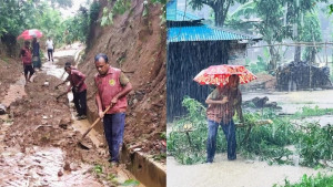 পাহাড়ধসে বন্ধ সড়ক সচল করল হিল ভিডিপি
