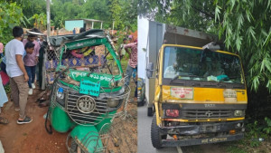 ট্রাক-অটোরিকশার সংঘর্ষে দুই বোনসহ প্রাণ গেল ৩ জনের