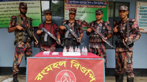 বিজিবির অভিযানে ১২ লাখ টাকার মাদক ও মালামাল উদ্ধার