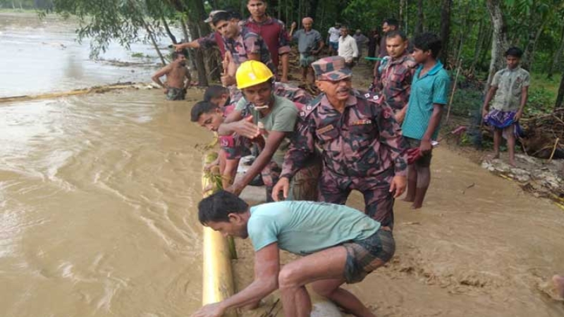বন্যা পরিস্থিতি মোকাবিলায় ১১ জেলায় বিজিবি মোতায়েন