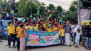 জয়পুরহাটে ব্রাজিল সমর্থকদের আনন্দ শোভাযাত্রা