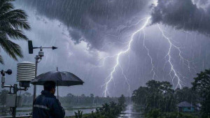 নদীবন্দরে সতর্কতা, রাতে যে ১৪ জেলায় হতে পারে বজ্রবৃষ্টি