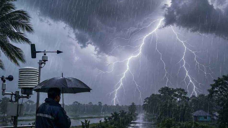 নদীবন্দরে সতর্কতা, রাতে যে ১৪ জেলায় হতে পারে বজ্রবৃষ্টি