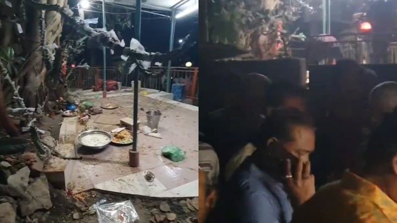 মন্দির ও মসজিদের সামনে ককটেল হামলা, পুরোহিতসহ আহত ৩