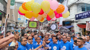 পাবনা প্রেসক্লাবের ৬৫তম বর্ষপূর্তিতে বর্ণাঢ্য র‌্যালি